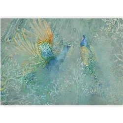 Artgeist, Tapete, Fototapete - Peacocks Dancing - Third Variant (450 x 315 cm)
