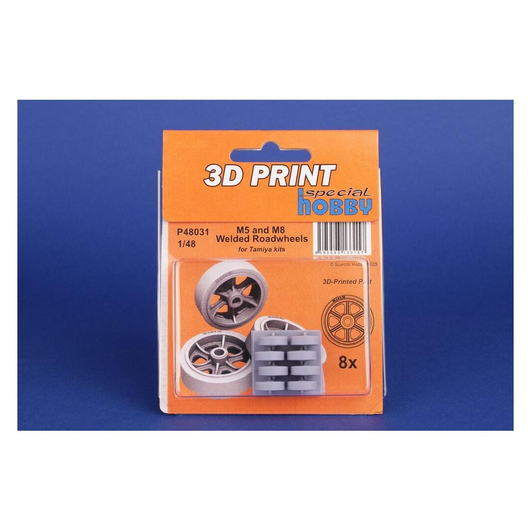 CMK M5 and M8 Welded Roadwheels for Tamiya (129-P48031)
