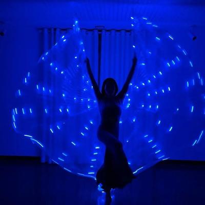 Uplifted Finds Belly Dance LED Isis Wings Fluorescent Butterfly Performance Costume auto Blue