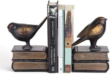 Danya B. Birds on Books Bookend Set
