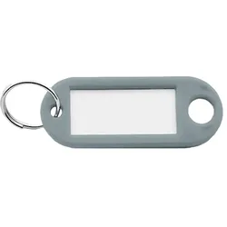 CombiCraft Schlüsseletiketten mit ausziehbarem Papier in Grau 55x22 mm - 100er Pack