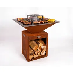 BlackForestSteel »FyrR Classic Storage Corten« Plancha Grill 85x85 cm