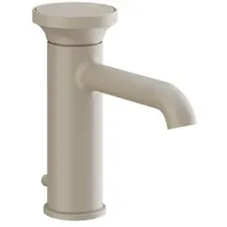 Gessi Origini Waschtisch-Einhebelmischer, mit Ablaufgarnitur, Ausladung 131mm, 66001273, Farbe: Matte Greige
