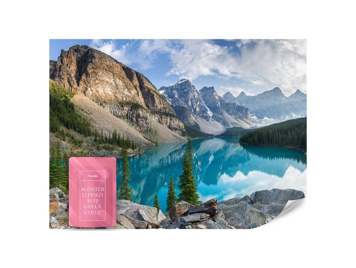 FOTOTAPETE für Wohnzimmer Bergsee Landschaft 3D 200x140