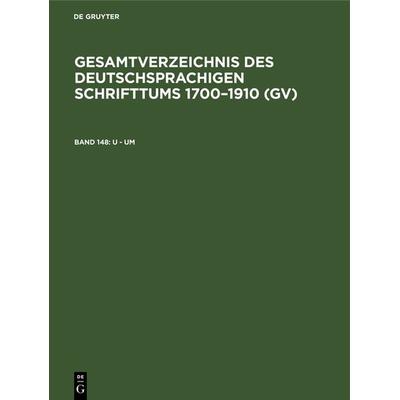 U - Um, Gebundene Ausgabe von , De Gruyter, 978-3-11-240771-4