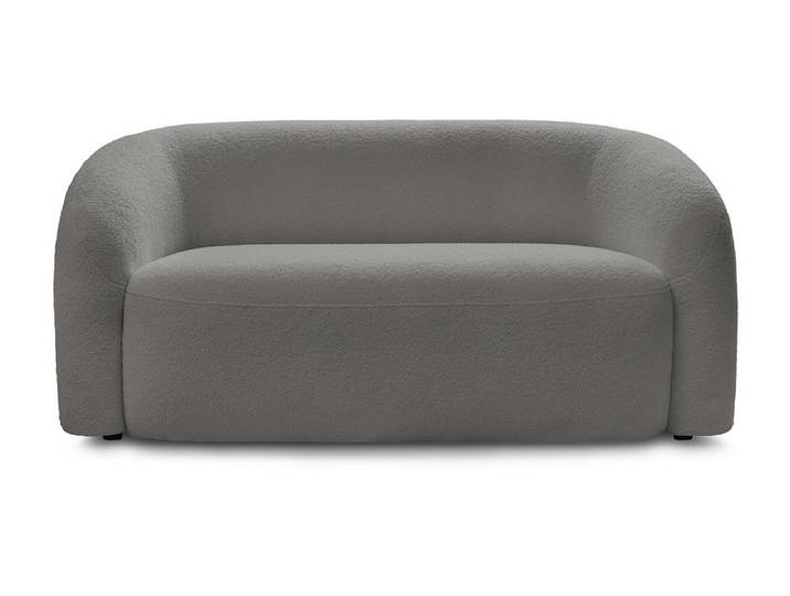 2er Sofa BOBOCHIC ELINA Boucle-Stoff dunkelgrau