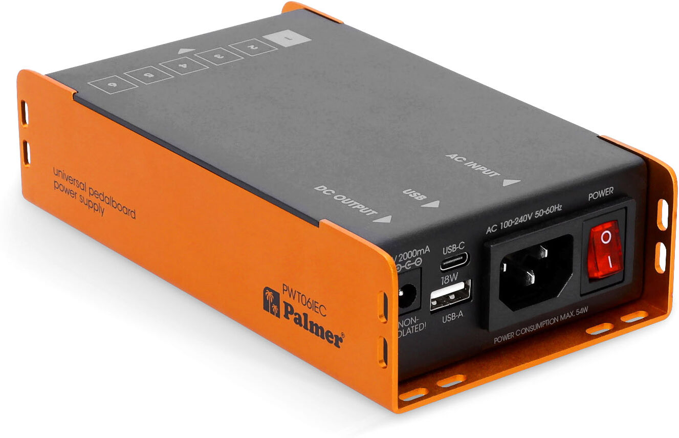 Palmer Pwt 06 Iec - Universal Pedalboard Netzteil Mit Usb