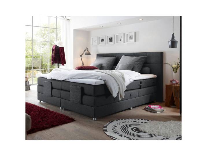 Lomadox Boxspringbett MANAUS-09, 180x200 cm elektrisch verstellbar Taschenfederkern-Matratze