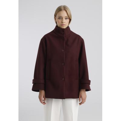 Kurzjacke FELIX HARDY "Kurzjacke", Damen, Gr. L, braun (dunkelviolett), 100% Polyester, Jacken Kurzjacke