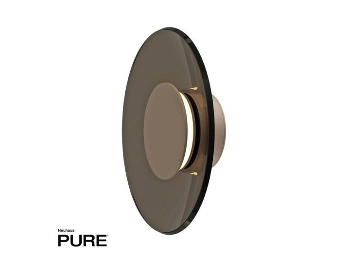 Paul Neuhaus Wandleuchte Pure-Moon, Bronze/Bernstein, indirektes