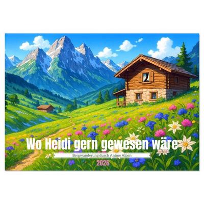 Wo Heidi gern gewesen wäre (Wandkalender 2026 DIN A3 quer), CALVENDO Monatskalender
