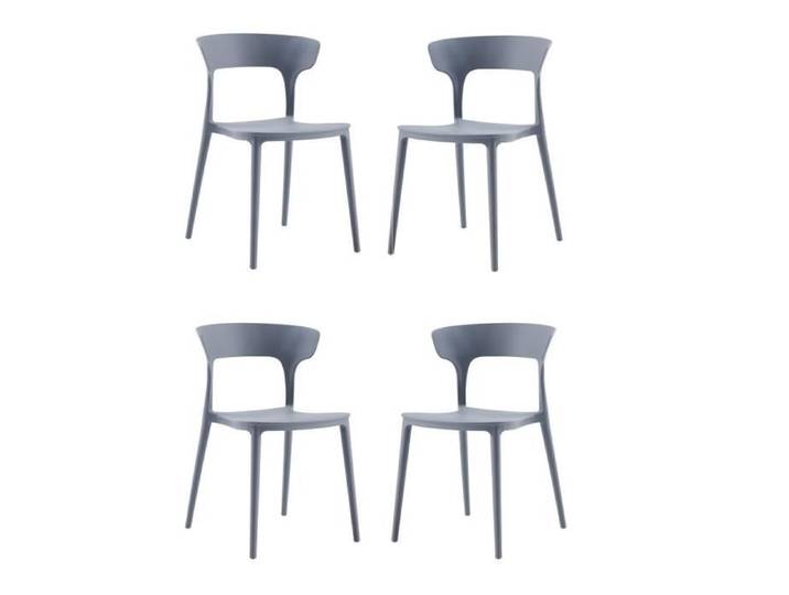 Chaise empilable en polypropylène - LIAM - Gris - Confortable et élégante