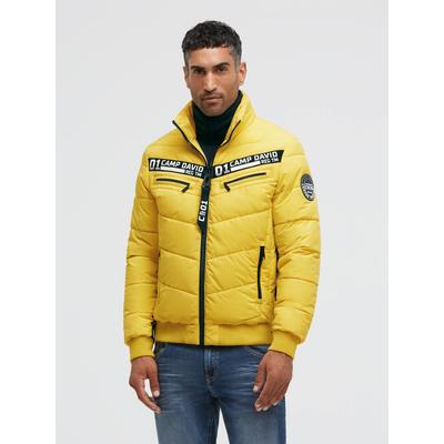 Winterjacke CAMP DAVID, Herren, Gr. L, signal gelb, Jacken Winterjacke, mit Reißverschluss an den Einschubtaschen