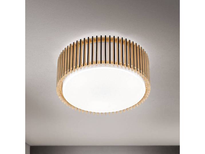 ORION Deckenlampe Tarta, dimmbar, Holz hell, für Wohn- / Esszimmer, Holz, Deckenlampe