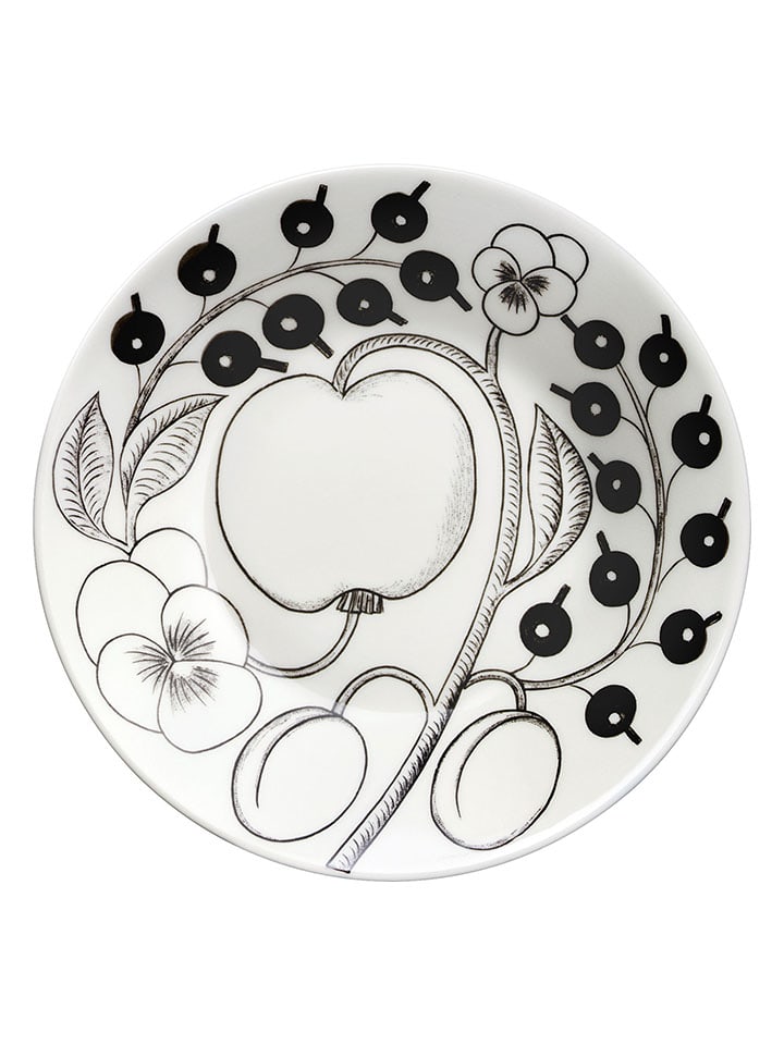 Arabia Untertasse "Paratiisi" in Schwarz/ Weiß - Ø 16,5 cm - onesize