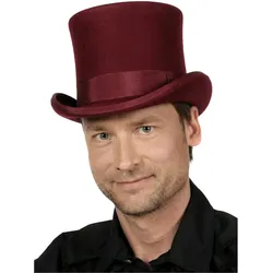 Thetru Steampunk Zylinder Hut rot für Karneval Halloween