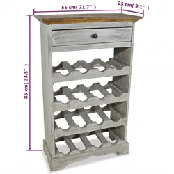 Weinregal Recyceltes Massivholz 55 x 23 x 85 cm | vidaXL : Farbe - Braun
