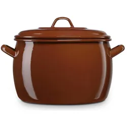 Wellhome Well Home - Bauchiger Kochtopf aus emailliertem Stahl Ø14 x 12,2 cm - 2 L, ideal für Eintöpfe und Hülsenfrüchte in größeren Mengen