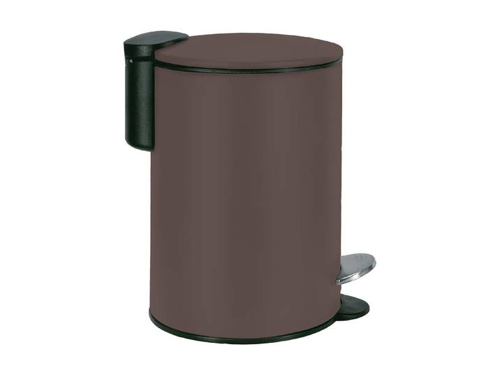 Mülleimer KLEINE WOLKE Silence , braun (walnuss), H:23,6cm, Metall, Mülleimer, Mülleimer