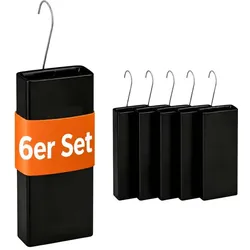 Relaxdays Luftbefeuchter Heizkörper 6er Set Schwarz