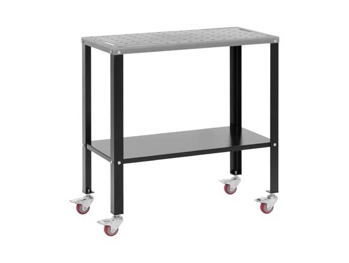 Stamos Welding Group SWG-TABLE915 Schweißtisch mit Rädern 544 kg 91,3 x 46 cm Lochplatte Lochschweißtisch Schwarz Kohlenstoffstahl
