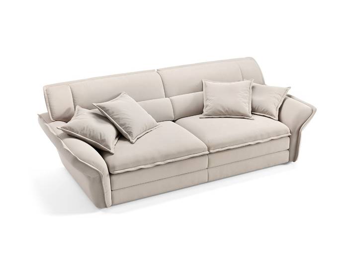 Stoff Sofa PASSO 3-Sitzer Designgarnitur Sofagarnitur Landhausstil