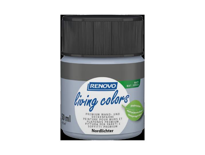Renovo living Colors Wand- und Deckenfarbe Nordlichter 50 ml