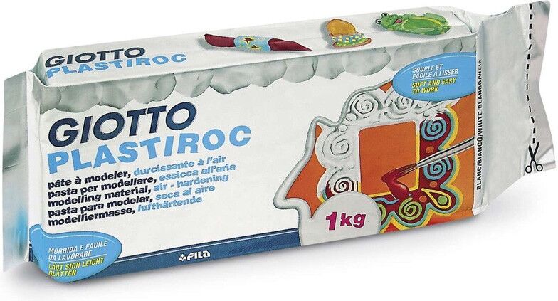 Pain 1 kg Giotto - Pate à modeler Plastiroc Blanc