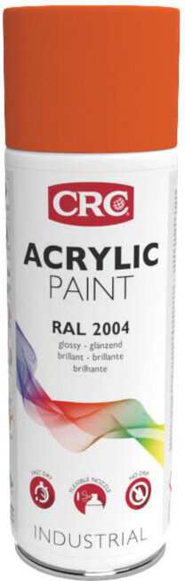 CRC Peinture couleur Acrylic Paint orangé pur, Contenance : 400ml ; CRC Industries (083110 400)