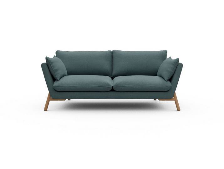 moebelfaktor Sofa Emil 2-Sitzer, schräg gestellte Armlehnen, hoher Rücken