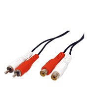 VALUE Secomp Video-/Audioverlängerungskabel RCA M bis W 10 m abgeschirmt Schwarz (11.99.4330)