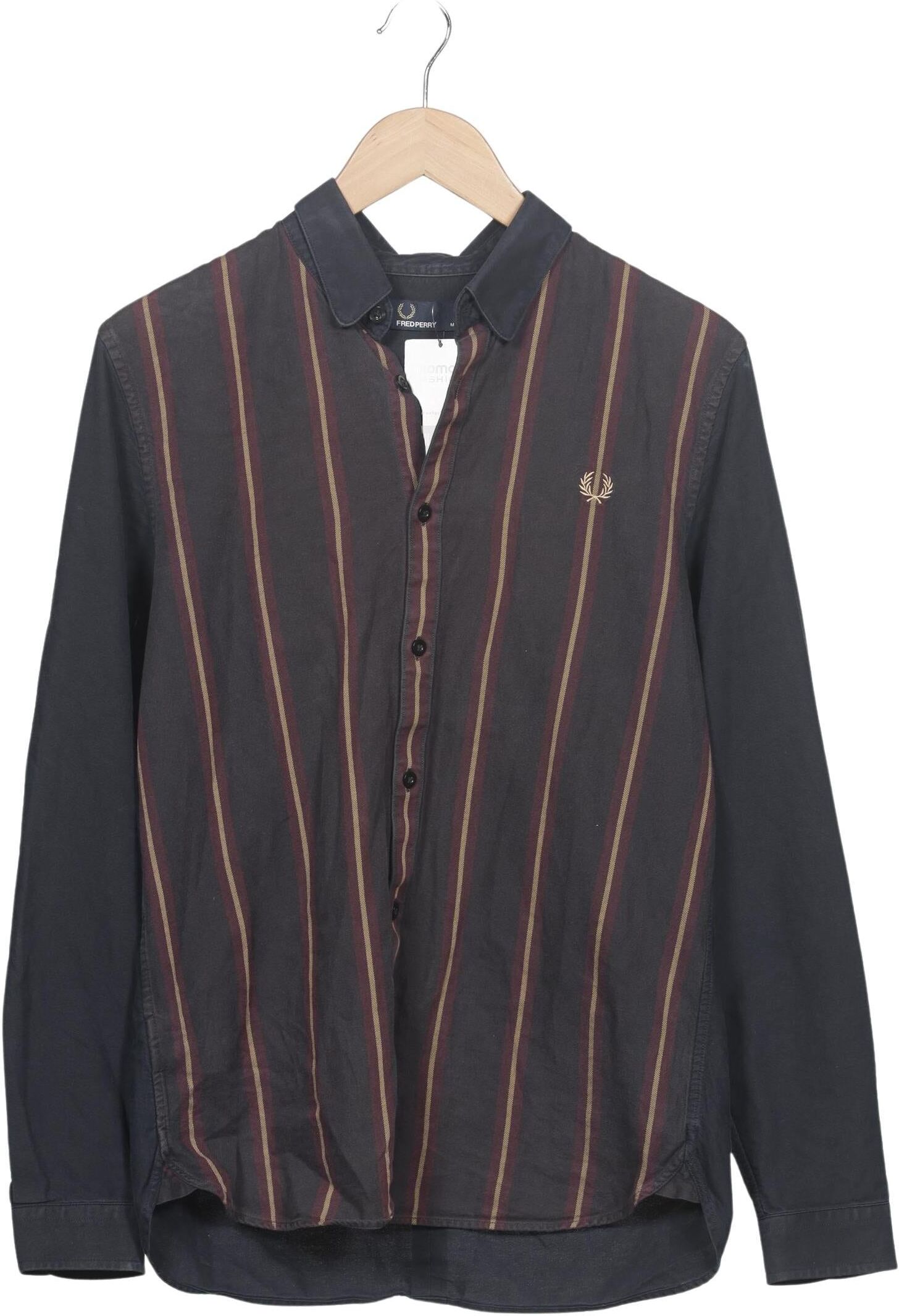 Fred Perry Herren Hemd, Marineblau, Gr. M, Baumwolle - Second Hand