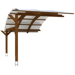 Skan Holz Schwaben Carport-Stellplatzerweiterung Breite 299cm nussbaum