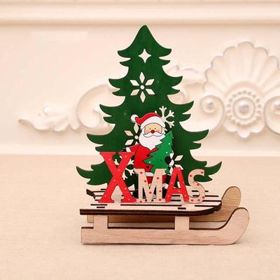 Snug & Styled DIY Wooden Christmas Sleigh Puzzle Decoration Festive Assembly Ornament Gift old Man