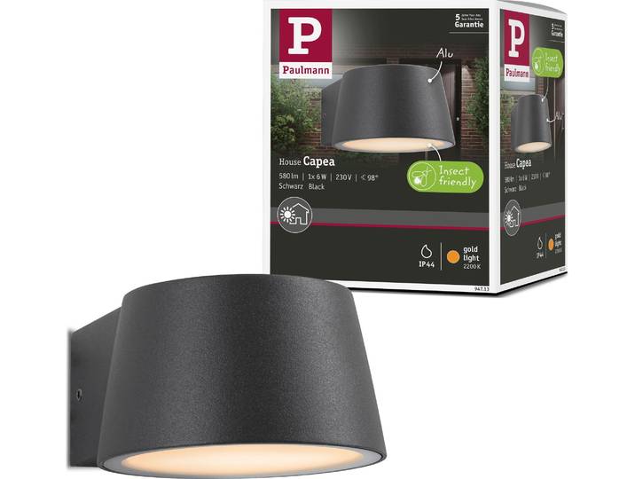 Paulmann LED Außenwandleuchte Capea insektenfreundlich