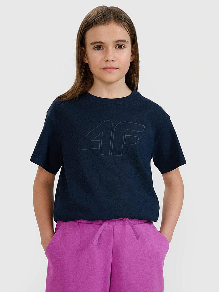 4F Shirt in Dunkelblau - 158