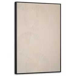 LEINWAND Bilder mit Rahmen - Japandi - Beige - Modern - 60x90