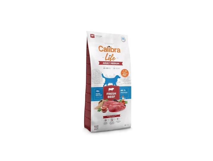Calibra Dog Life Adult Medium Frisches Rindfleisch - Trockenfutter für Hunde - 12kg