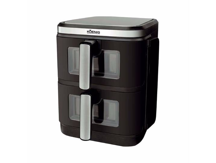 Koenig VERTICAL Doppel-Heissluftfritteuse – Airfryer - Friteuse – schwarz