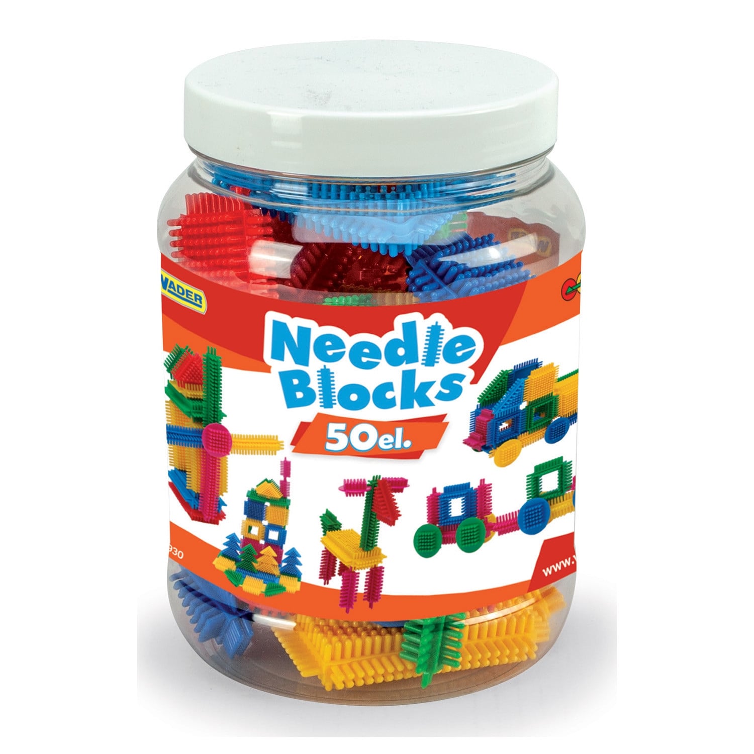 Wader Quality Toys Jeżyki bouwstenen Glas set van 50 stuks