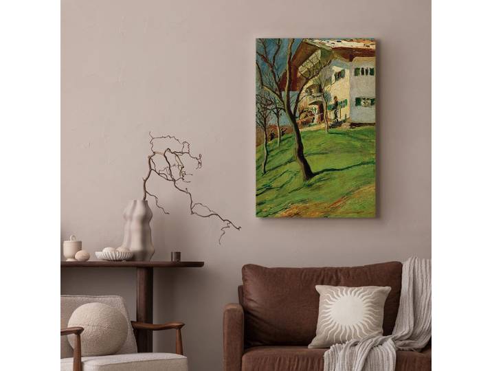 Toile Notre petite maison à Tegernsee Feutre Vert/Vert 60 x 90cm