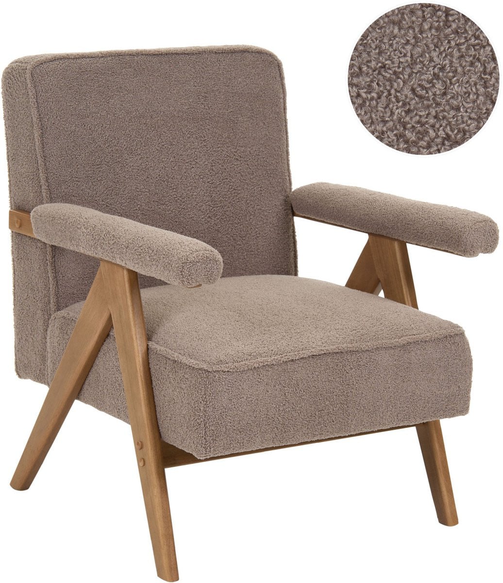 Beliani Retro Lounge Fauteuil voor Volwassenen - Taupe