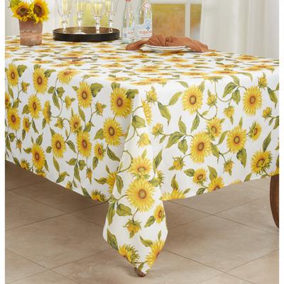 Saro Lifestyle Sunflower Design Tablecloth