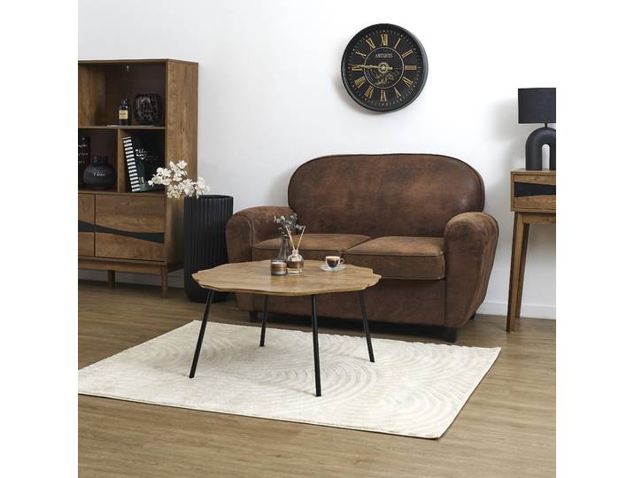 Table Basse - HOME DECO FACTORY - Ronde - Marron