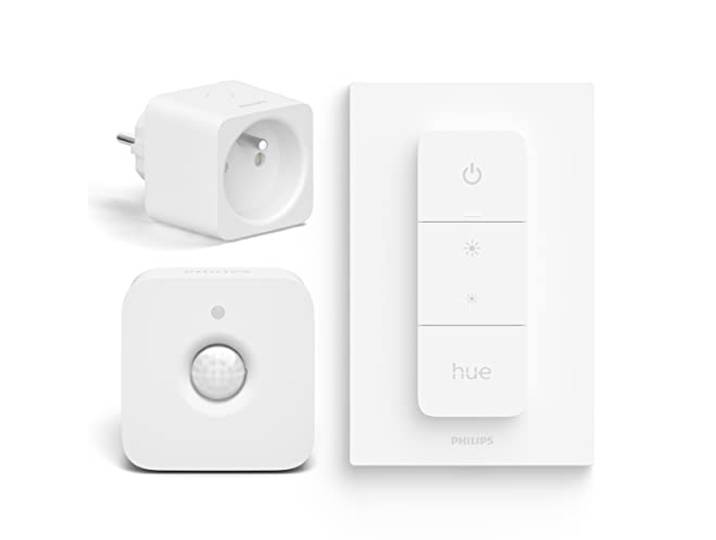 Philips Hue Combipack - Hue Smart Plug België, Dimmer Switch en Bewegingssensor voor Binnen - Slimme Stekker