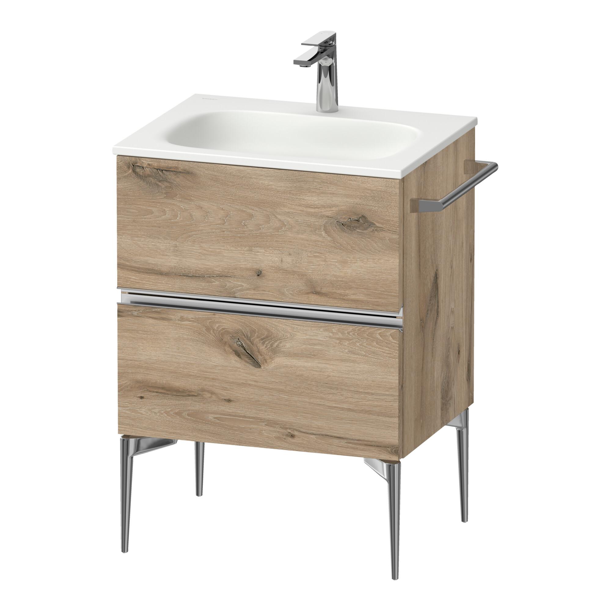 Duravit Waschtischunterschrank wandhängend Sivida 61x59,2x47,7cm, 2 Schub., E Marm, G chr (SV4650010550000)