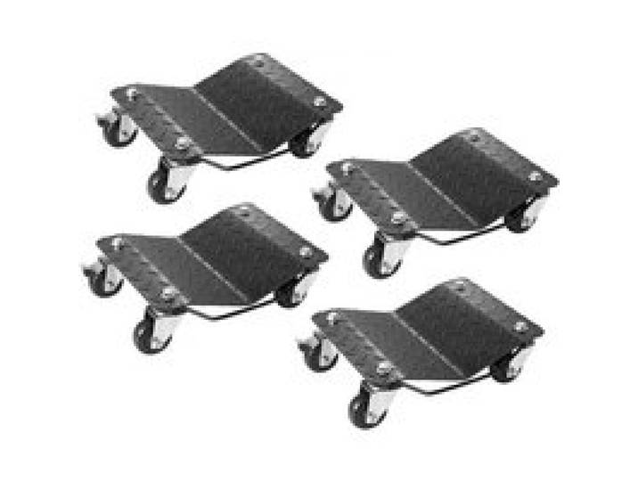 VEVOR Rangierhilfe Auto 4 Stk. bis 3000 kg Belastbar Rad Rangierheber Set für Elektrofahrzeuge Notfallwagen mit 4 Rädern Mobiler Reifenwagen Trolley aus Stahl Reifenhalter für Auto Motorräder Pickups