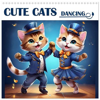 Cute Cats Dancing (Wall Calendar 2026 12 × 12 Inch) CALVENDO 12 Month Wall Calendar