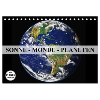 Sonne, Monde und Planeten (Tischkalender 2026 DIN A5 quer), CALVENDO Monatskalender