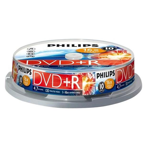 Philips 1x10 DVD+R 4,7GB 16x SP (10x) (DR4S6B10F/00)